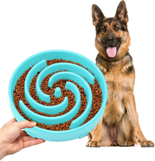 Engaging Slow Feeder Bowl for Large and Medium Dogs - Anti-Gulping Design to Prevent Choking and Bloating