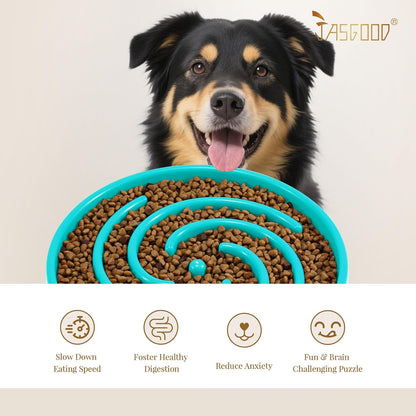 Engaging Slow Feeder Bowl for Large and Medium Dogs - Anti-Gulping Design to Prevent Choking and Bloating